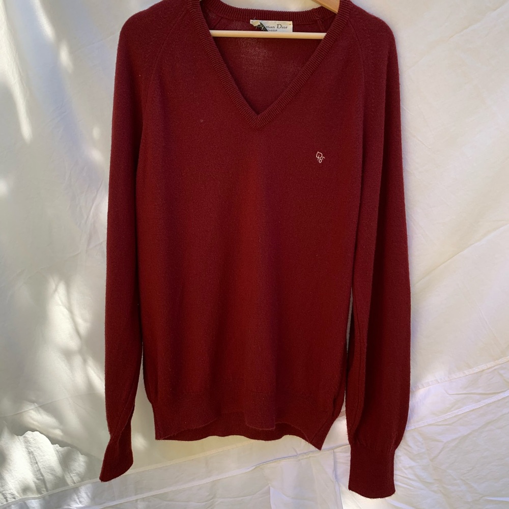 Burgundy Men’s Dior pullover